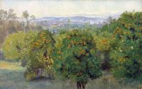 Lear Edward View Of The Citadel Corfu With An Orange Grove In The Foreground canvas print