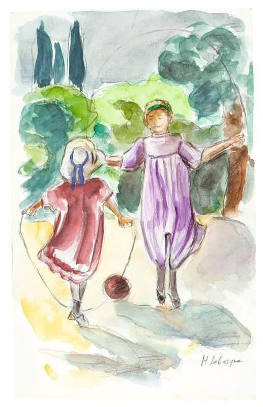 Lebasque Henri Etude Pour Fillettes Sautant La Corde Ca. 1899 2 canvas print