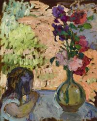 Lebasque Henri Fillette Et Vase De Fleurs Ca. 1904 05