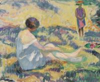 Lebasque Henri Girls In A Landscape