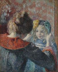 Lebasque Henri Madame Lebasque Et Sa Fille Marthe Ca. 1898 99 canvas print