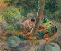 Lebasque Henri Nono Et Pierre Dans Le Jardin Ca. 1913 14