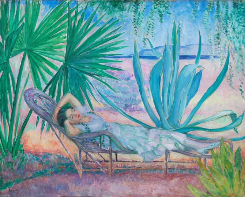 Lebasque Henri Saint Tropez Le Hamac Sous Les Pins Ca. 1923 canvas print