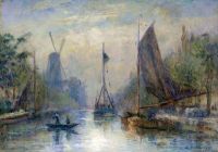 Lebourg Albert Canal Rotterdam Ca. 1895 97 canvas print