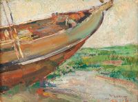 Lebourg Albert Fishing Boat On The Shore canvas print