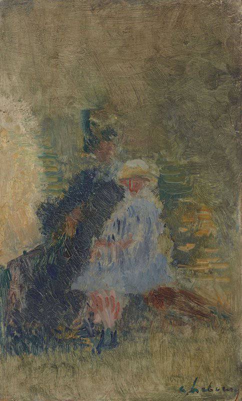 Lebourg Albert La Mere Et L Enfant Sur Un Banc canvas print