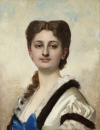 Lefebvre Jules Porträt einer Dame 1873
