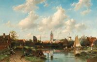 Leickert Charles A View Of Delft 1868