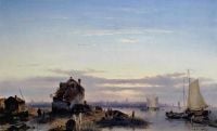 Leickert Charles View On The Ij With Amsterdam In The Background 1849 canvas print