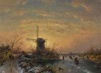 Leickert Charles Winter Landscape 1853