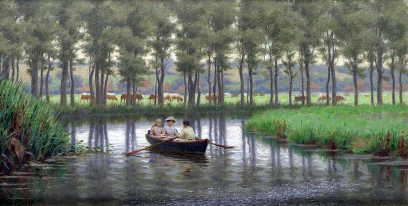 Leighton Edmund Blair A Day Out On The River 1917 canvas print