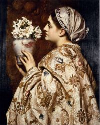 Leighton Frederic A Noble Lady Of Venice Ca.1865 canvas print