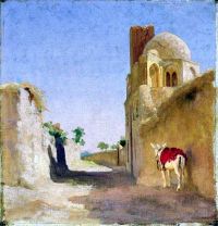 Leighton Frederic Eine Straße in Damaskus Ca. Leinwanddruck von 1873