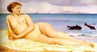 Leighton Frederic Actaea Die Nymphe der Küste Ca. Leinwanddruck von 1868