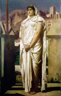 Leighton Frederic Clytemnestra From The Battlements Of Argos Watches For The Beacon Fires Which Are To Announce The Return Of Agamemnon Ca. 1890s canvas print