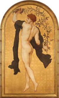 Leighton Frederic Dancing Athlete With An Olive Branch Leinwanddruck