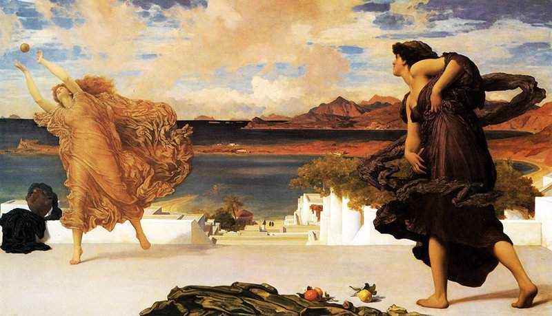 Leighton Frederic Greek Girls Playing At Ball Ca.1889 canvas print
