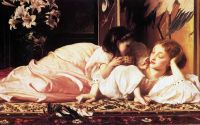 Leighton Frederic Mother And Child Ca. 1865 canvas print
