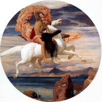 Leighton Frederic Perseus On Pegasus Hastening To The Rescue Of Andromeda Ca. 1895 96