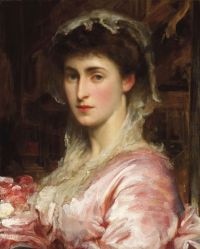 Leighton Frederic Portrait von May Sartoris Mrs Henry Evans Gordon Ca. 1871
