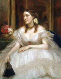 Leighton Frederic Portrait Of Mrs. Augusta Magniac canvas print