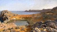 Leighton Frederic St. Paul S Bay in Lindos Rhodes 1867 Leinwanddruck