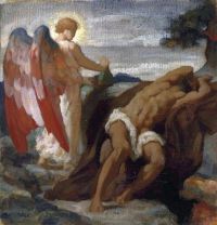 Leighton Frederic Study For Elijah In The Wilderness Ca. 1878