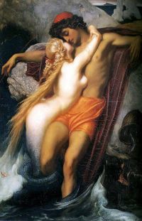 Leighton Frederic The Fisherman And The Syren 1856 58 canvas print