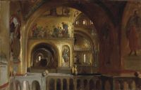 Leighton Frederic Das Innere des Markusdoms Venedig 1864 Leinwanddruck