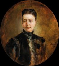 Lenbach Franz Seraph Von Portrait Of A Lady