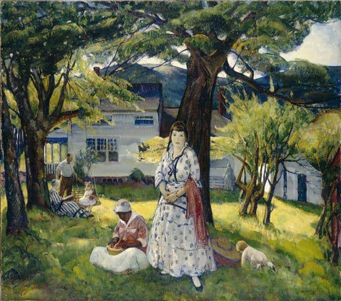 Tableaux sur toile, reproduction de Leon Kroll In The Country 1916