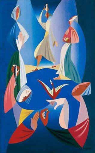 Tableaux sur toile, reproduction de Leopold Survage Les Porteuses D Eau - 1939