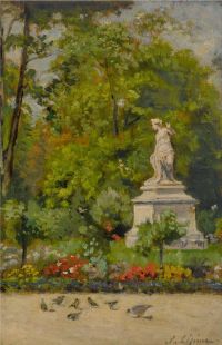 Lepine Stanislas Au Jardin Du Luxembourg   Etude canvas print