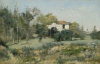 Lepine Stanislas La Maison Blanche Bois De Meudon Ca. 1872 75 canvas print
