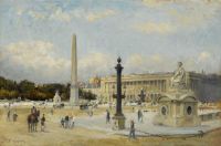 Lepine Stanislas La Place De La Concorde Ca. 1878 82 canvas print