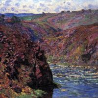 Les-eaux Semblantes in het zonlicht door Monet