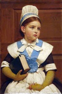 Leslie George Dunlop Charity School Girl 1882 canvas print