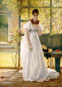 Leslie George Dunlop In The Walled Garden 1869 canvas print
