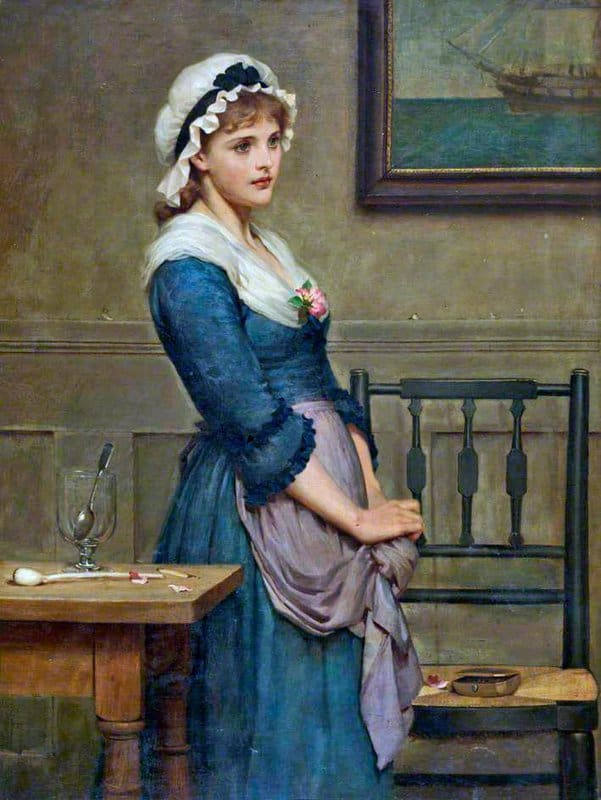 Leslie George Dunlop Mollie In Silence I Stood Your Unkindness To Hear... 1882 canvas print