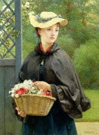 Leslie George Dunlop The Gardener S Daughter 1876 canvas print