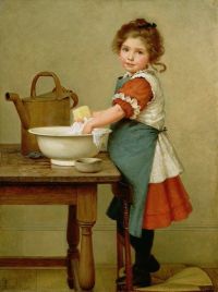 Leslie George Dunlop This Is The Way We Wash Our Clothes 1887 canvas print