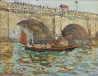 Lever Hayley A Bridge Over The Thames 1910