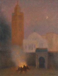 Levy Dhurmer Lucien A North African City By Moonlight canvas print