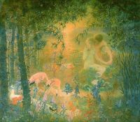 Levy Dhurmer Lucien Adam And Eve In The Garden Of Eden 1899 canvas print