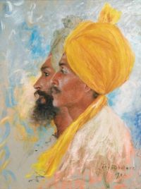 Levy Dhurmer Lucien Deux Sikhs 1917 canvas print