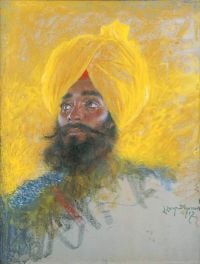 Levy Dhurmer Lucien Le Sikh 1917 canvas print