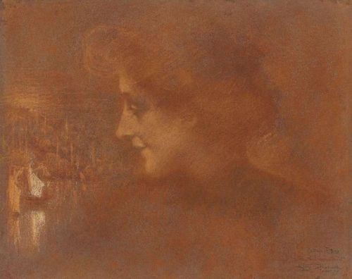 Levy Dhurmer Lucien Portrait D Isolde 1899 canvas print