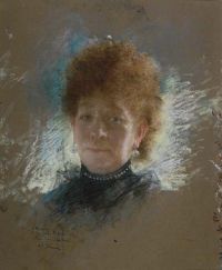 Levy Dhurmer Lucien Studie für ein Porträt von Madame Edouard Pailleron