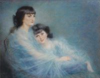 Levy Dhurmer Lucien Young Mother And Her Daughter canvas print
