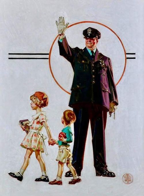 Leyendecker Joseph Christian Policeman And School Children 1931 canvas print